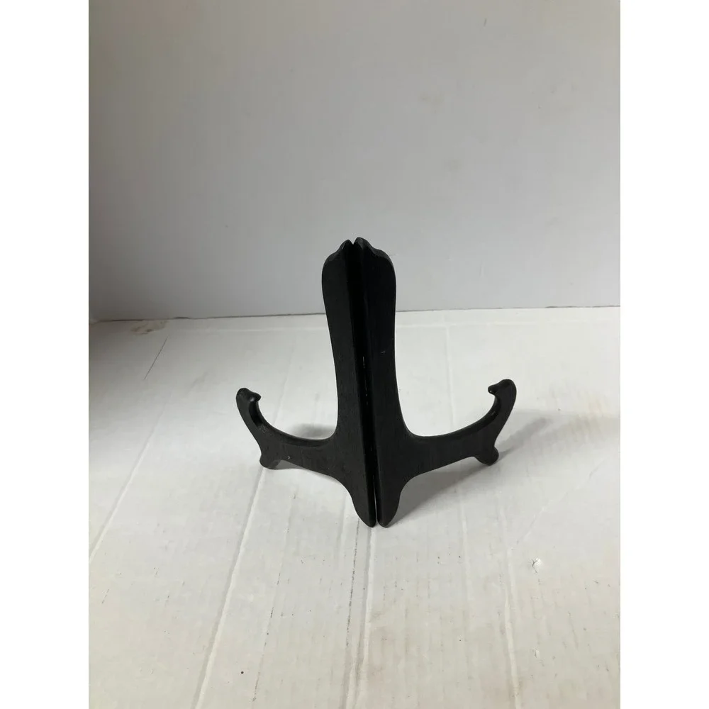 Dark‎ Wood Folding Easel Display Stand for Plates Art Decor